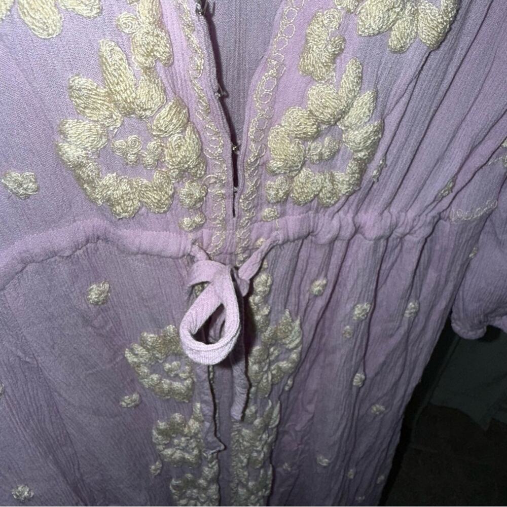 Free People Fable Dusty Lavender Embroidered Maxi Dress - Picture 14 of 16